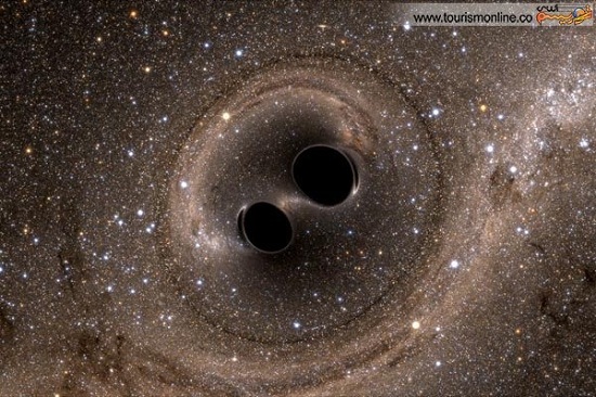صحنه دیدنی برخورد دو سیاهچاله +عکس
