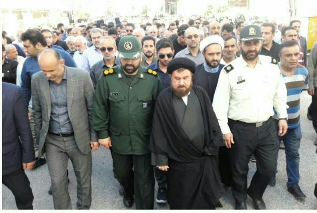 گزارش تصویری از مراسم تشییع جنازه پدر شهید عیسی نجفی در بهشهر